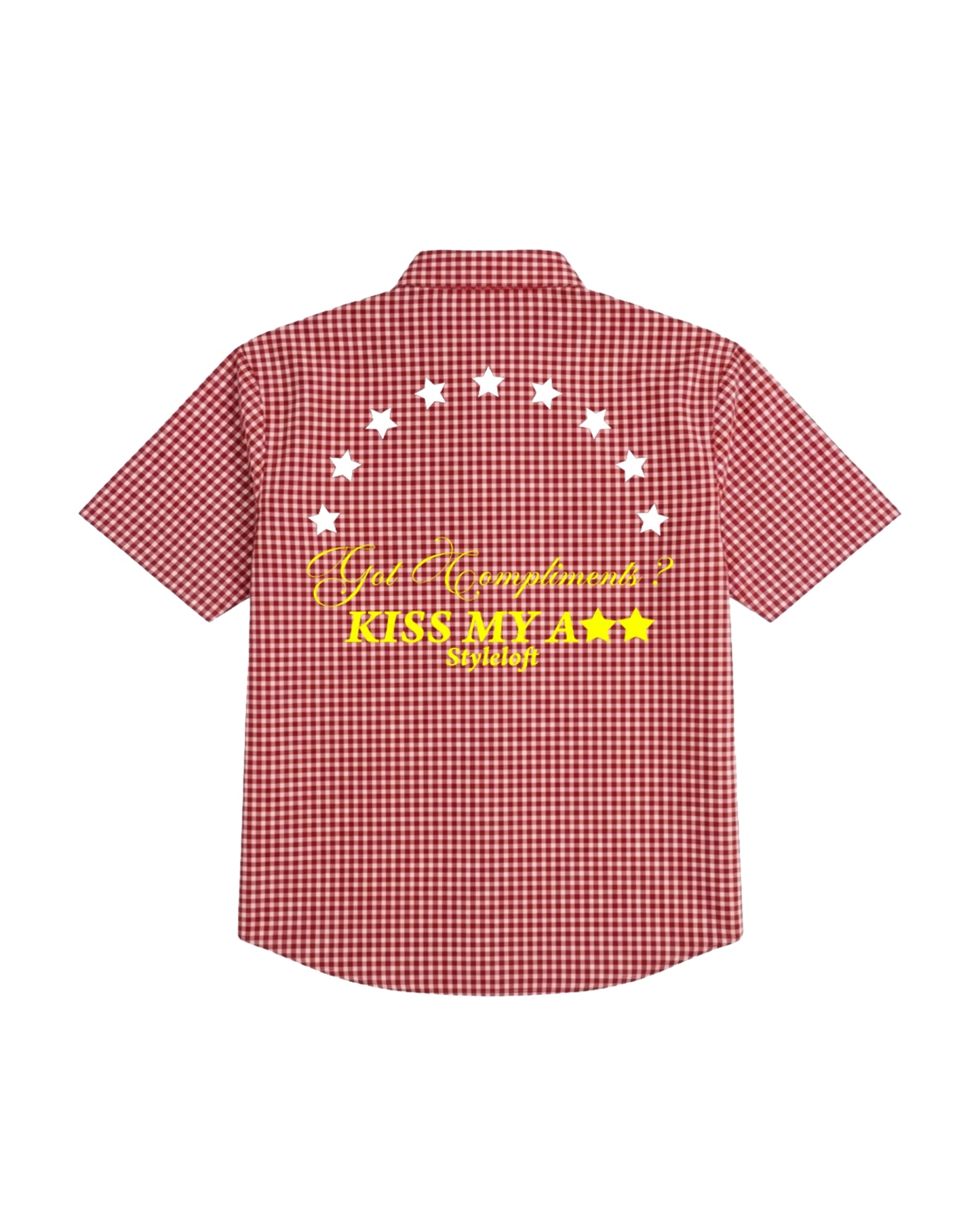 '777' Red Boxy Shirt