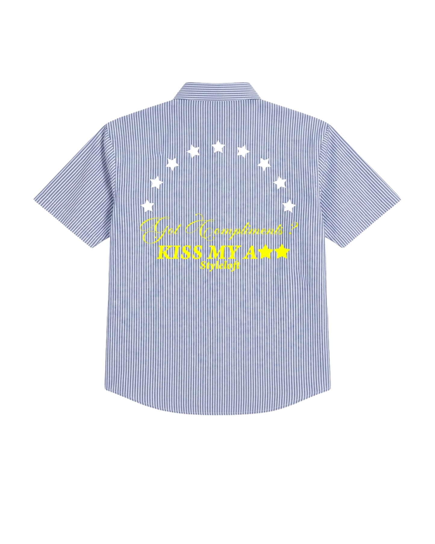 '777' Blue Boxy Shirt