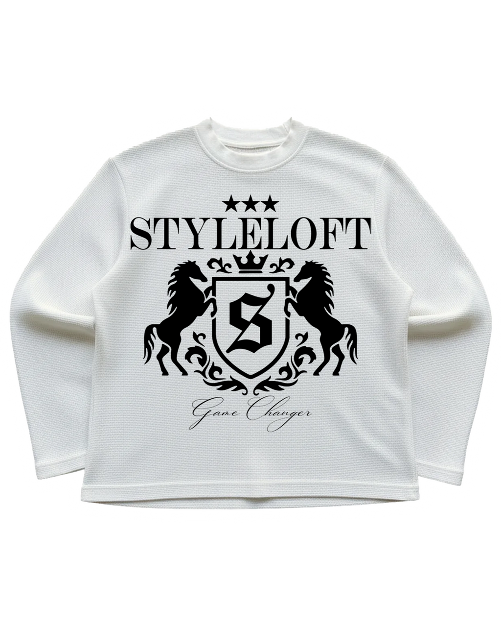 Style Loft Waffle Knite Long Sleeves Tee