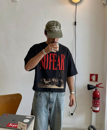 "No Fear" Boxy Fit Tee