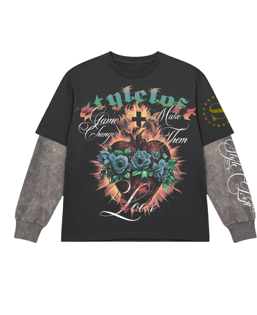 Style Loft Pure Heart Attached Sleeves Tee