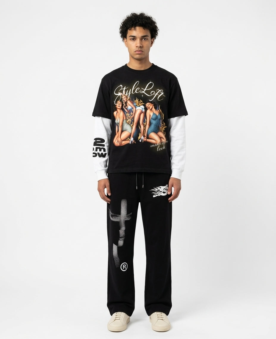 Style Loft 12 P.M Show Attached Sleeves Tee