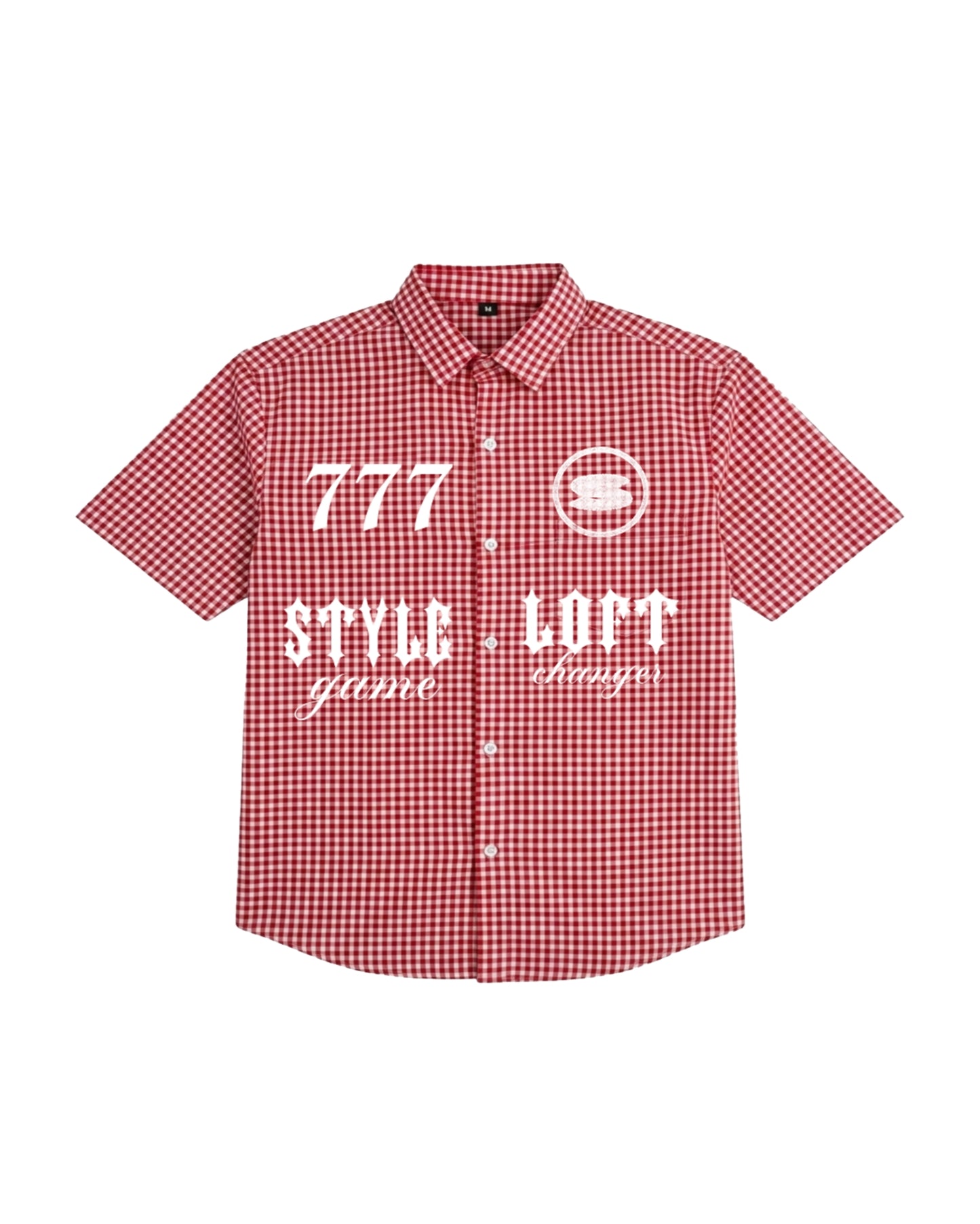'777' Red Boxy Shirt