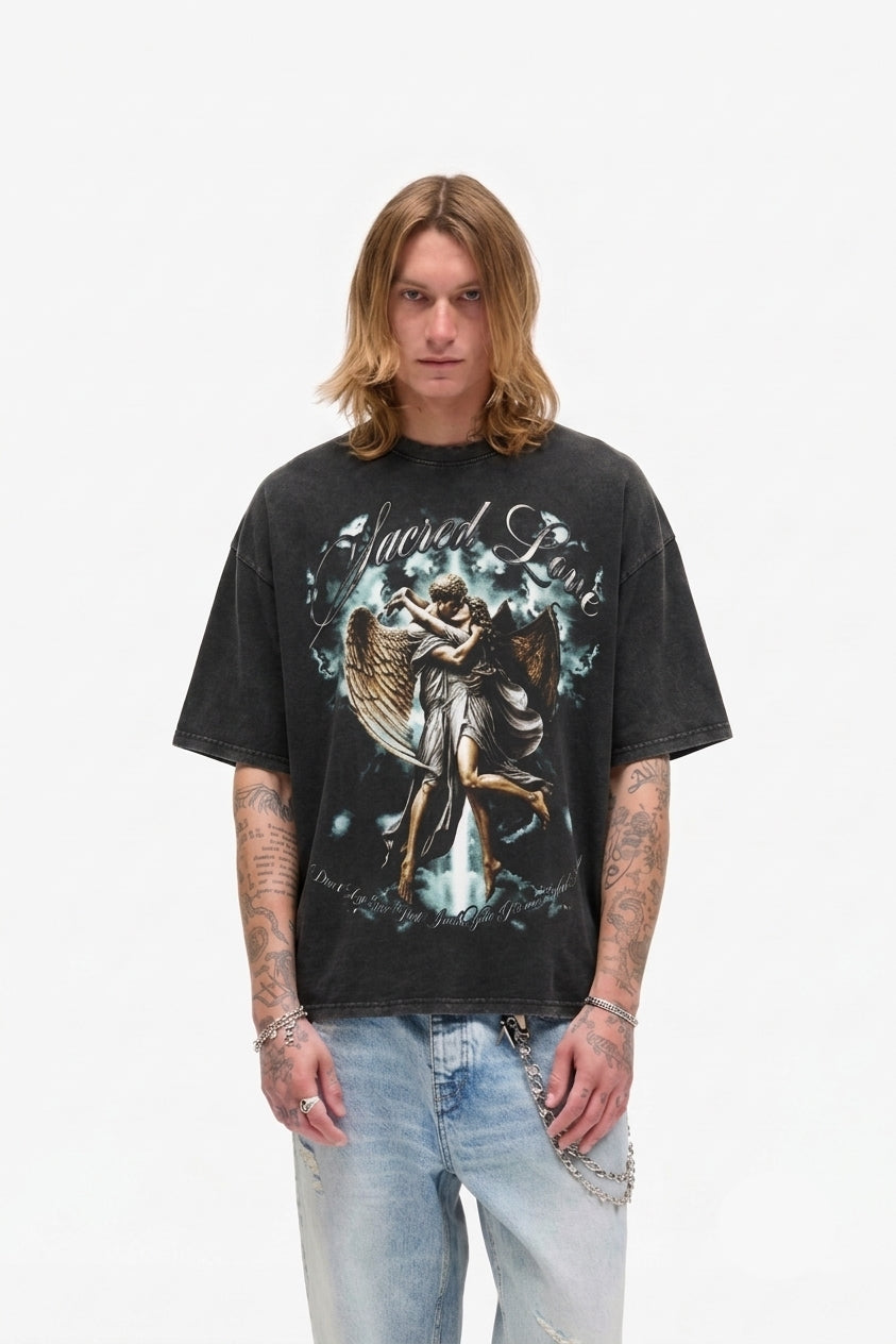 'Scared Love' Vintage Oversized Tee