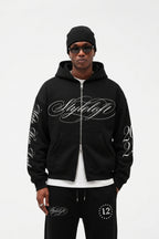 Dual Zipper Boxy Hoodie