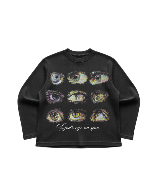 "God's eye on you" Waffle Tee