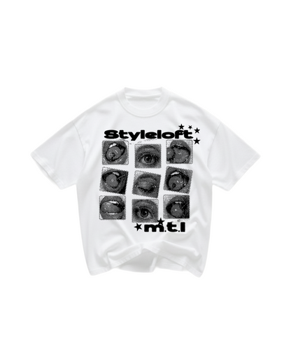"Faces" Oversized Tee