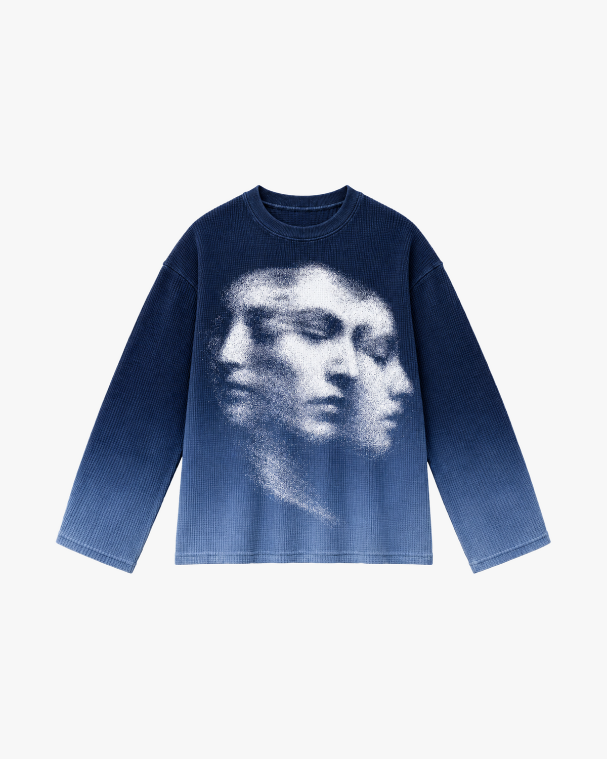 Blue Ombre Waffle Tee