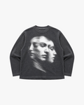 Black Acid Wash Waffle Tee