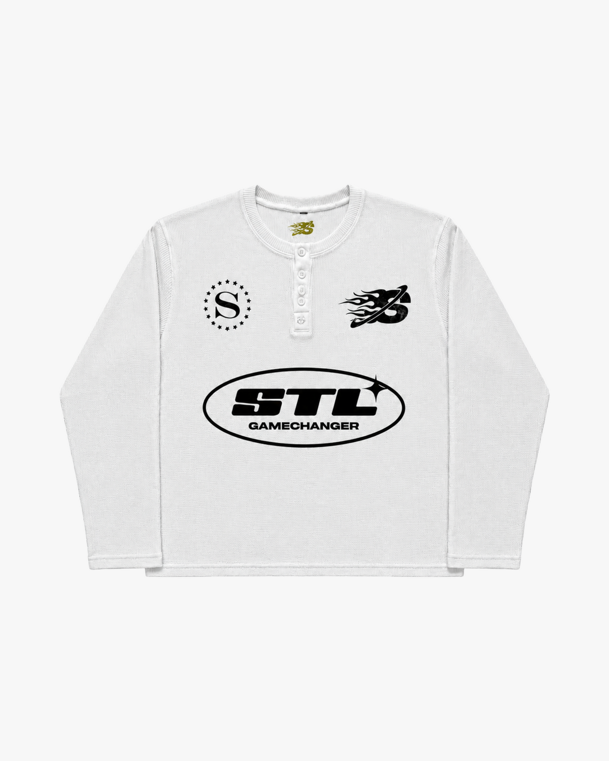 'Henley' Waffle Tee