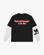 '12 P.M Show' Attached Sleeves Oversized Tee