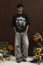 'Shadow Face' Oversize Tee