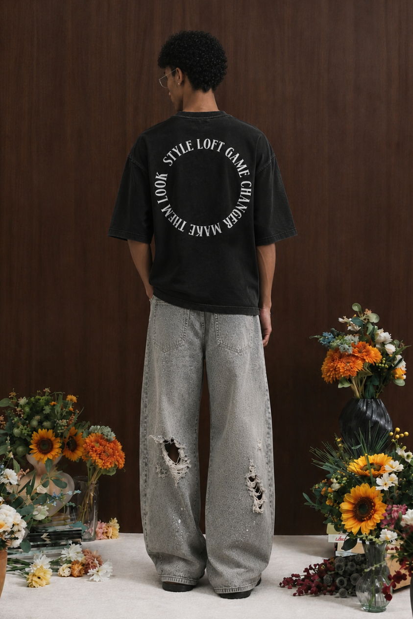 'Shadow Face' Oversize Tee
