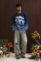 Blue Ombre Waffle Tee