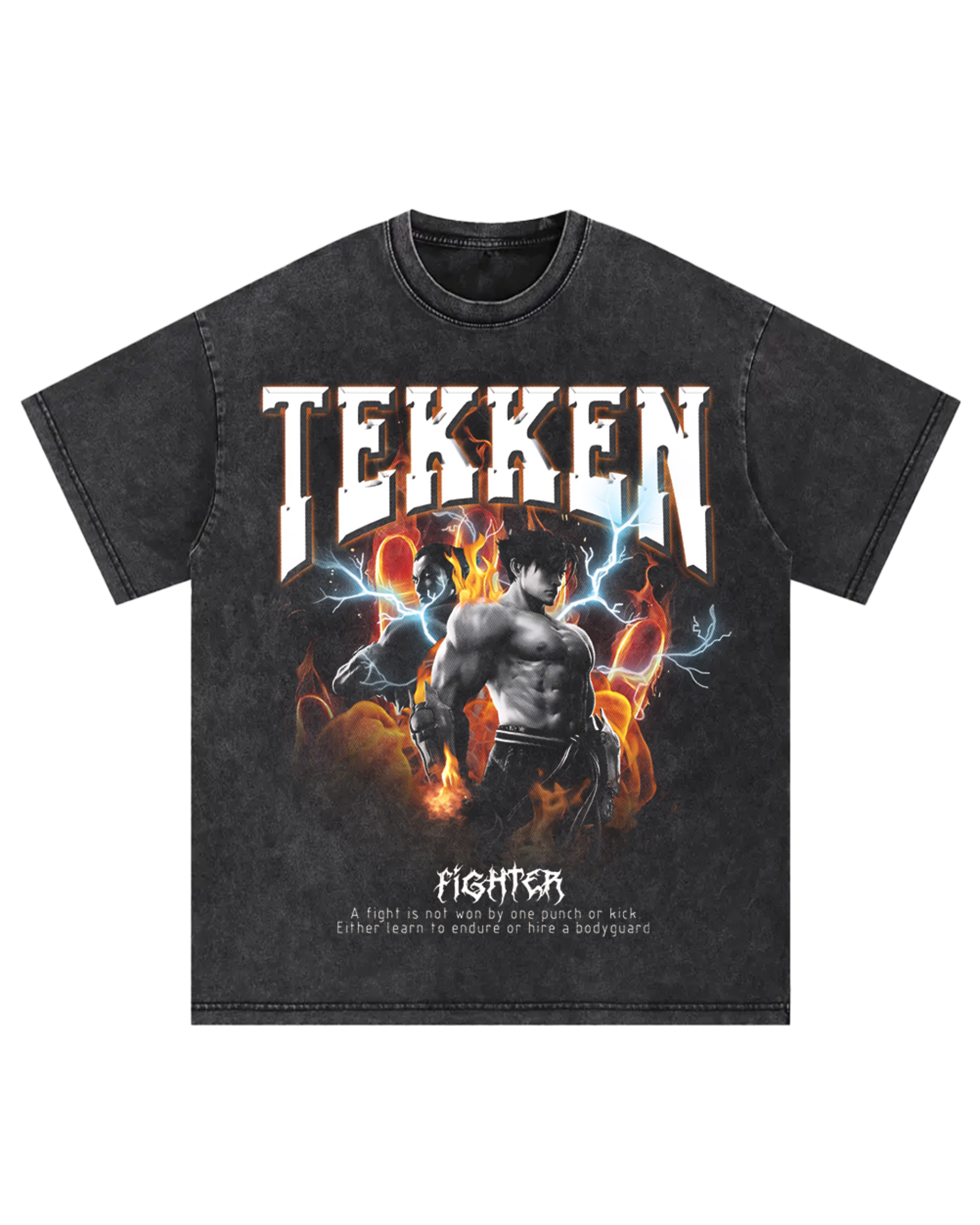Tekken Oversize Stone washed Tee