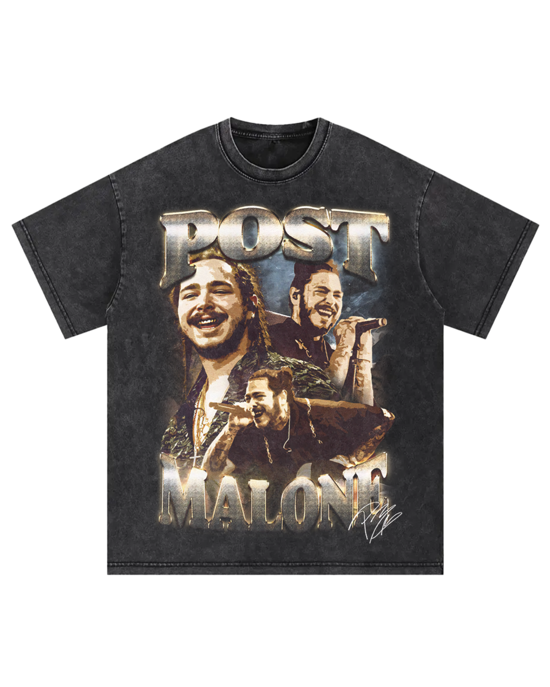 Post Malon Oversize Stone washed tee