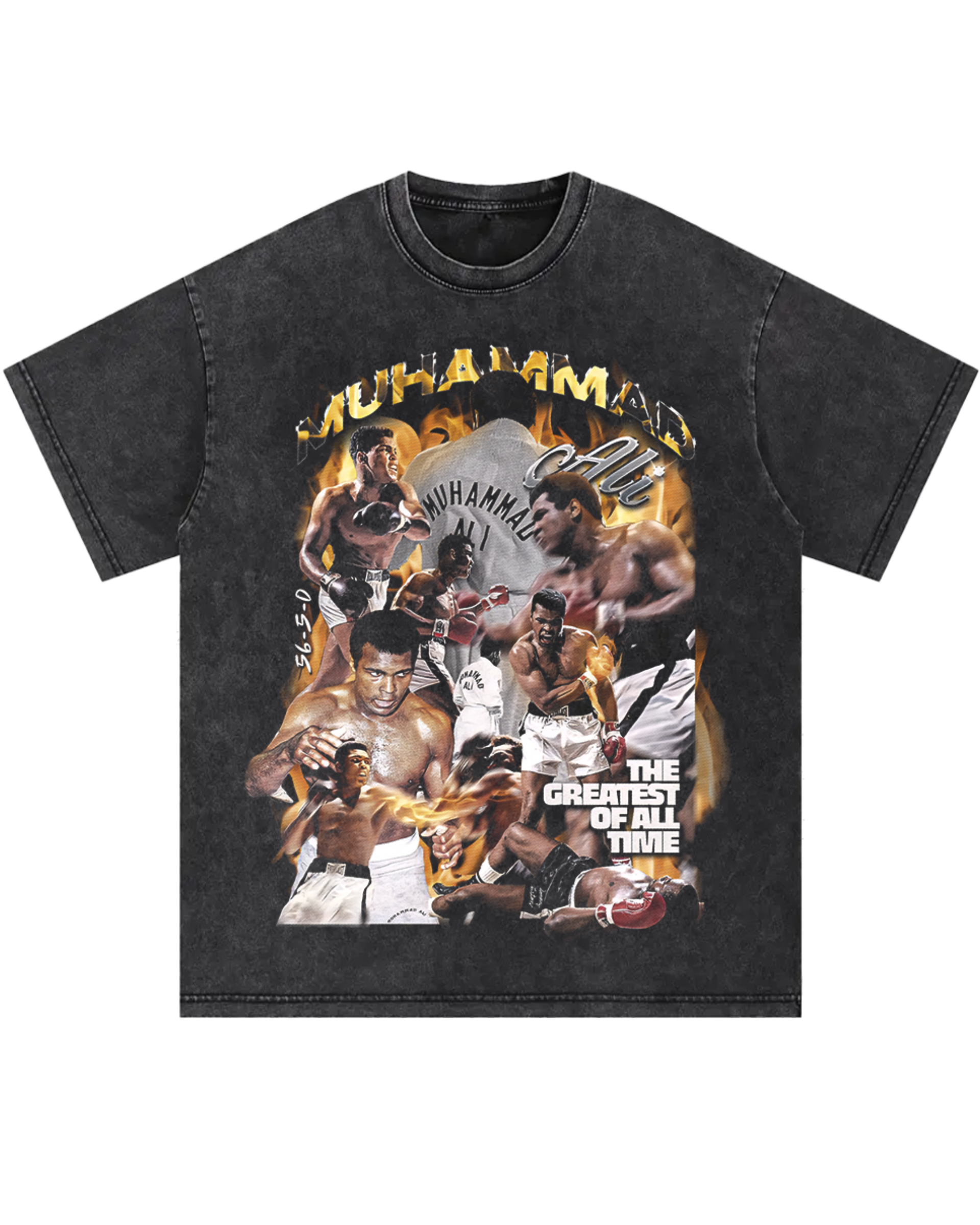 Muhammad ali Oversize Stone washed tee