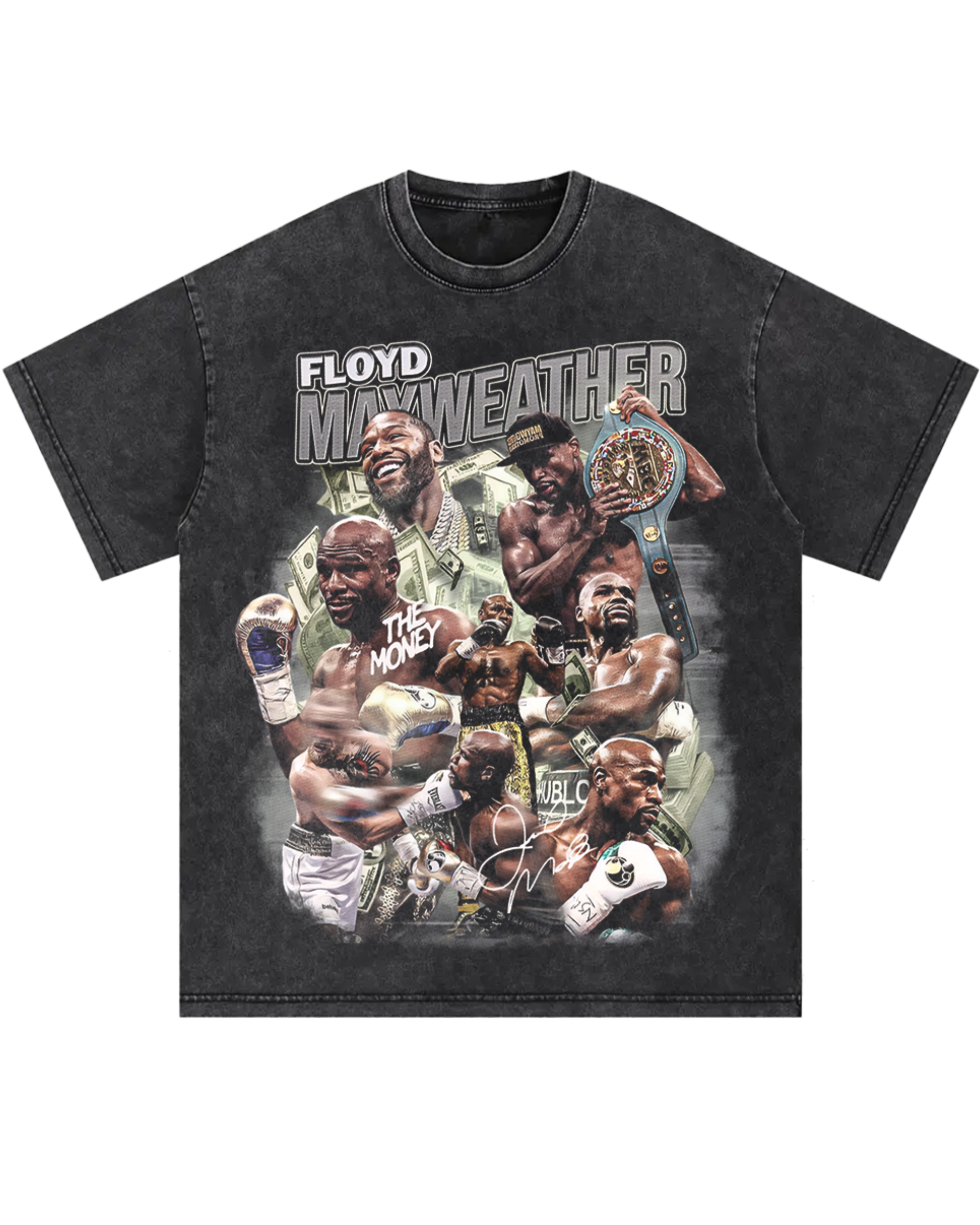 Floyd mayweathe Oversize Stone washed tee