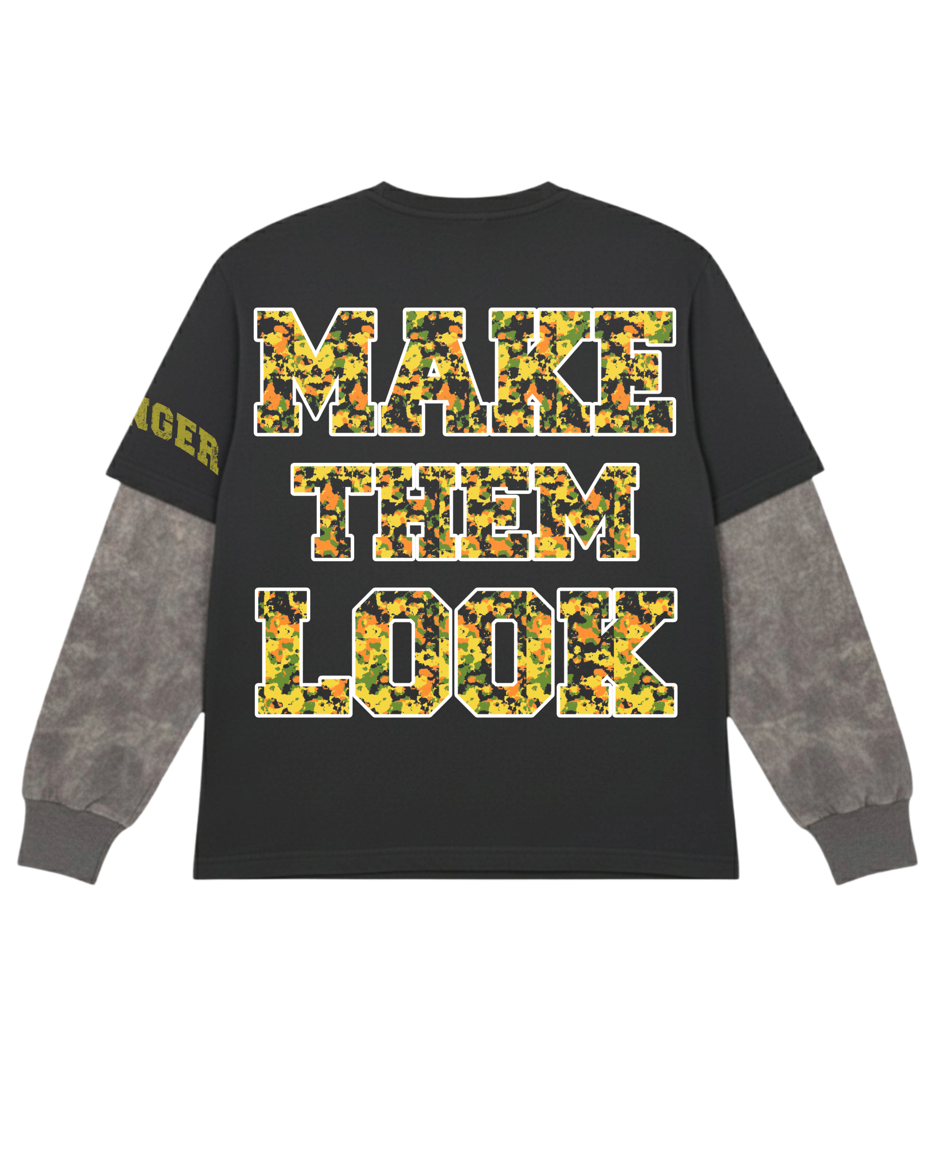 Styleloft Oversized attached sleeves tee