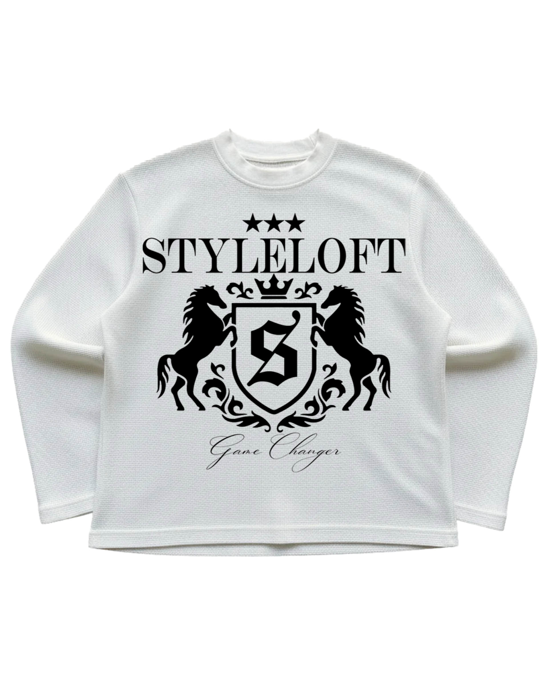 Styleloft waffle knite oversized full sleeves