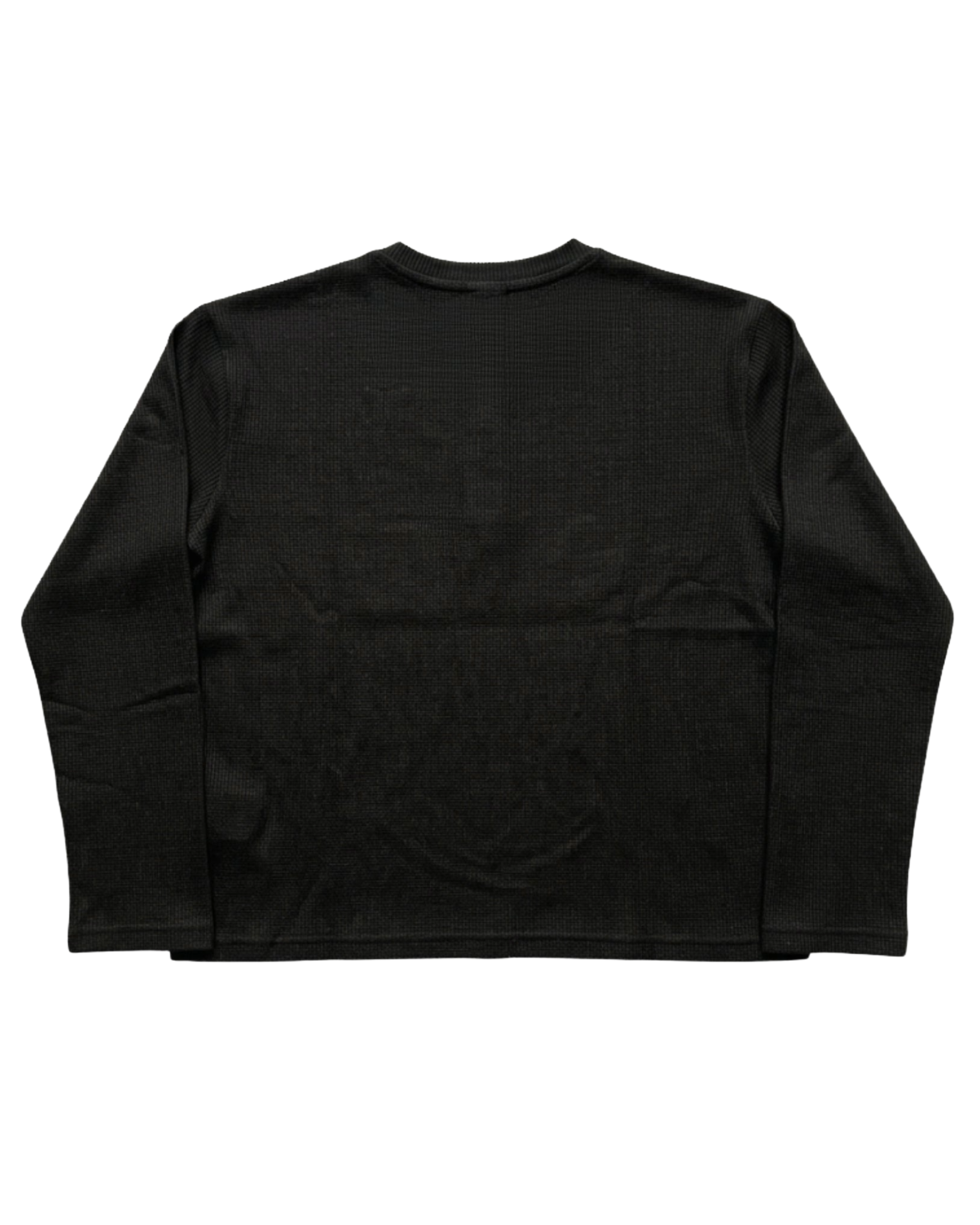 Style Loft Black Henley Waffle Tee