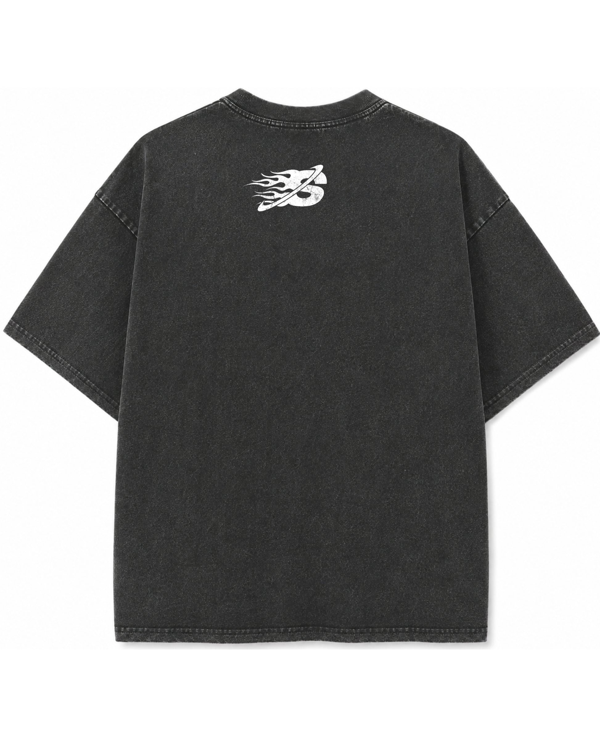 Vintage Fade Wash Oversized T-shirt Back Design