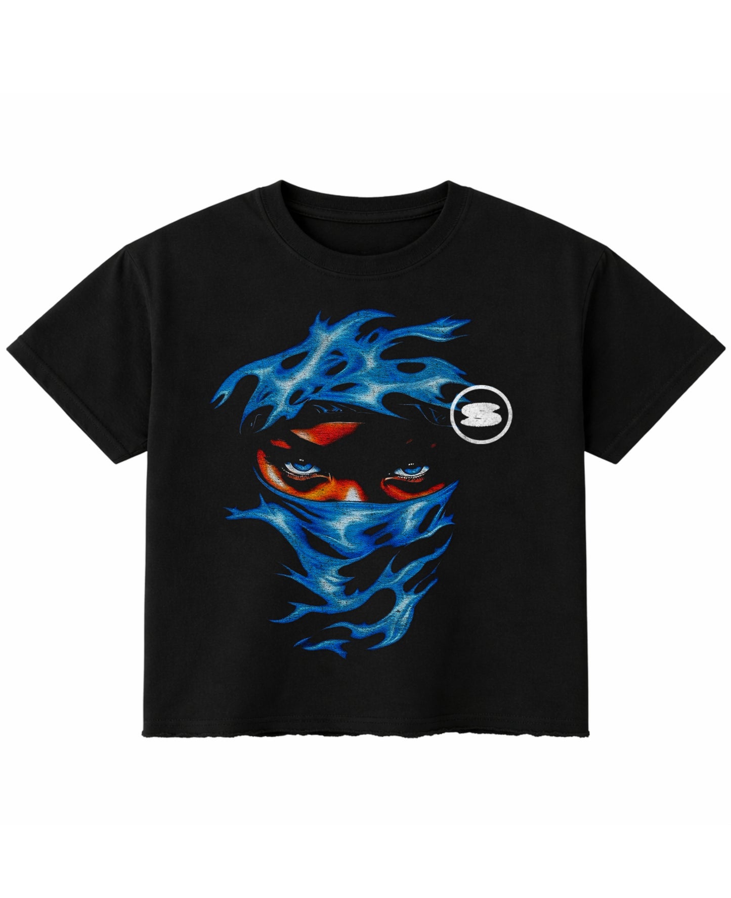Black Boxy Fit T-shirt Front Design