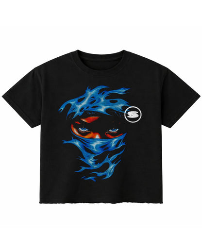Black Boxy Fit T-shirt Front Design