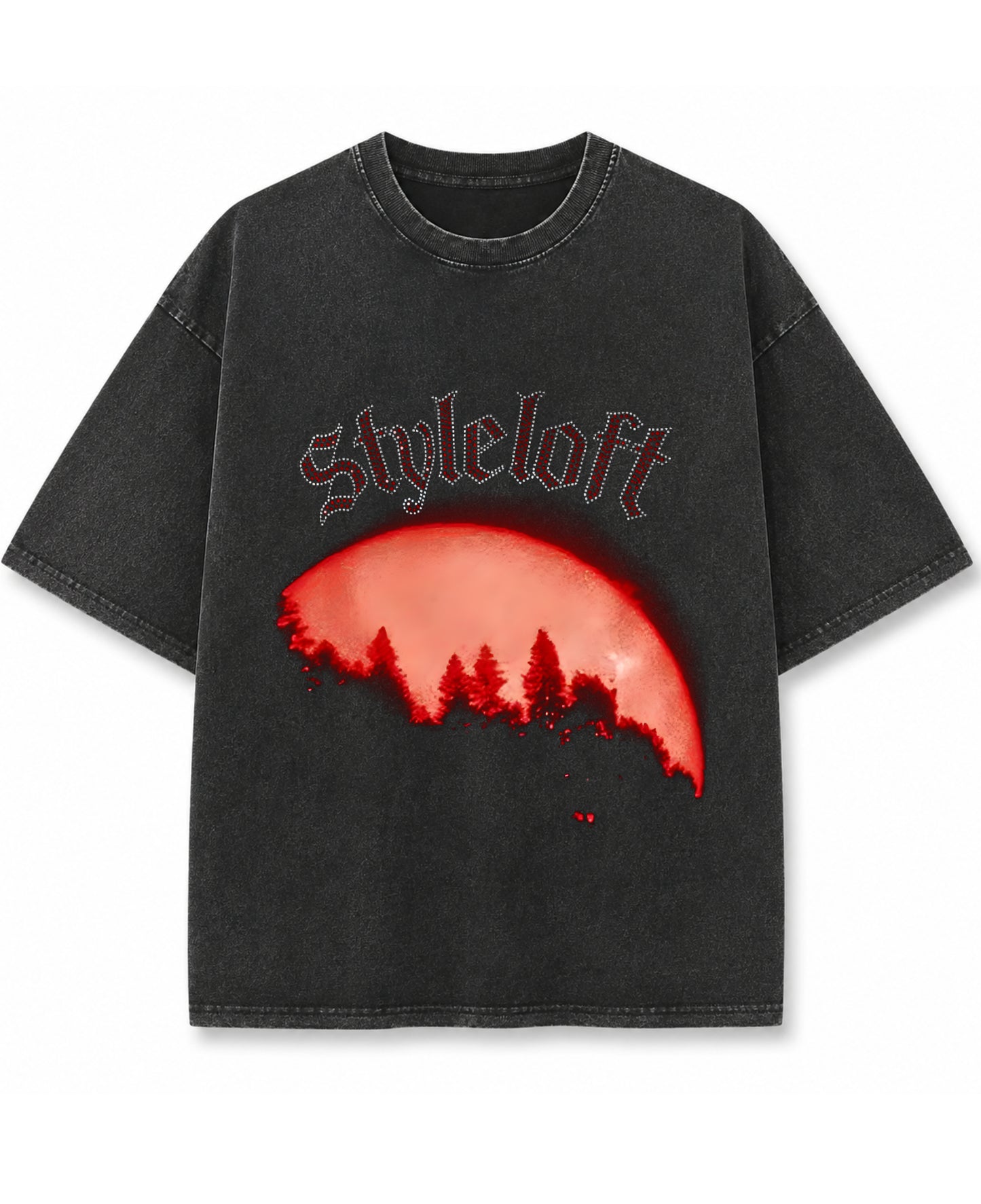 Vintage Fade Wash Oversized T-shirt Front Design