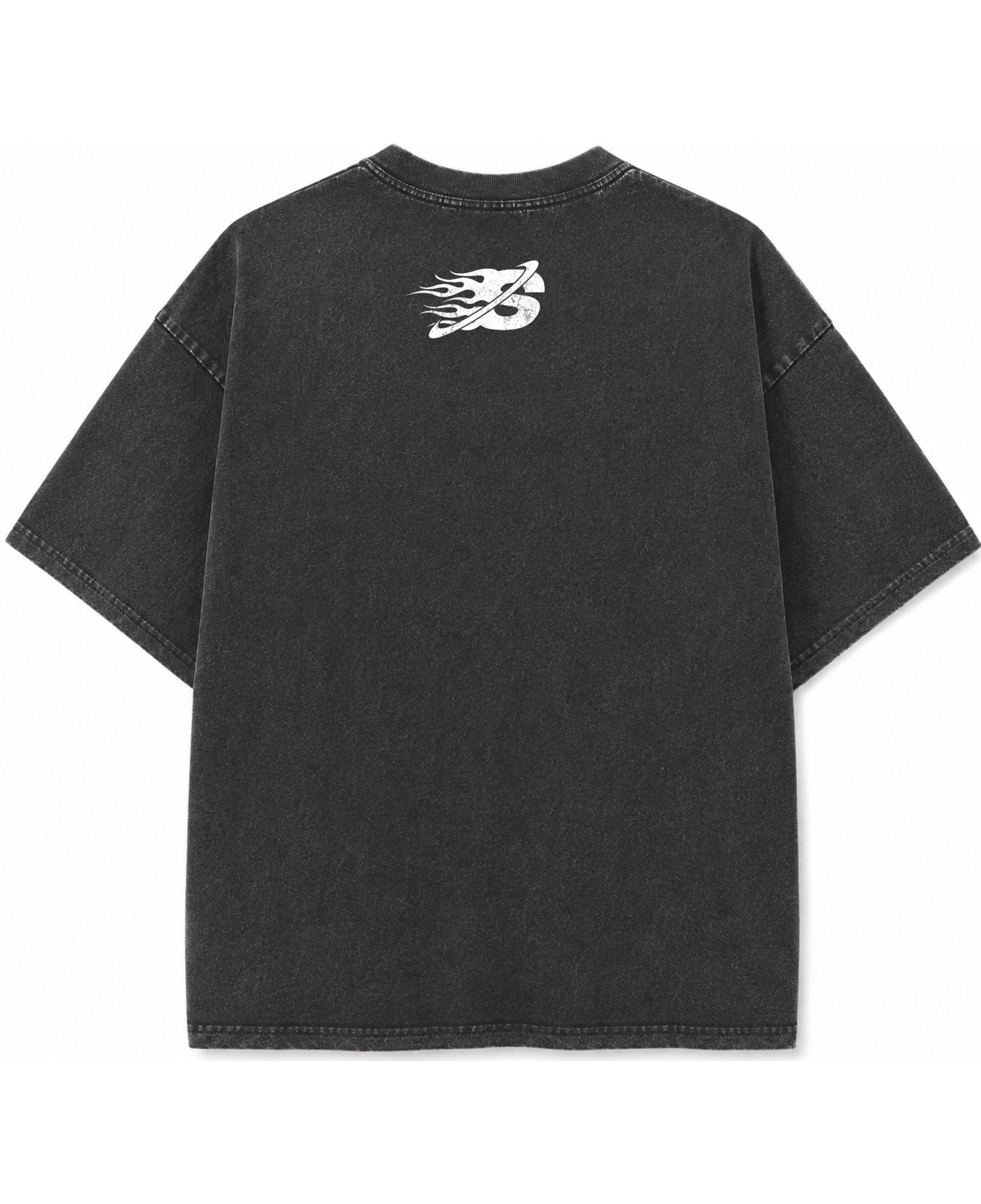 Vintage Fade Wash Oversized T-shirt Back Design