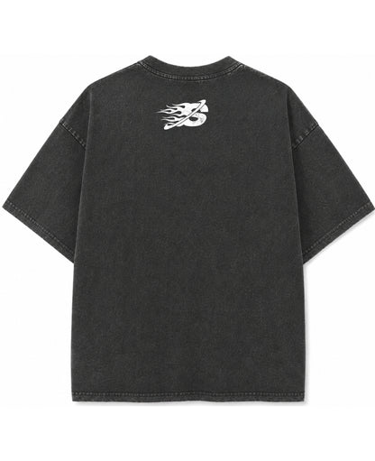 Vintage Fade Wash Oversized T-shirt Back Design
