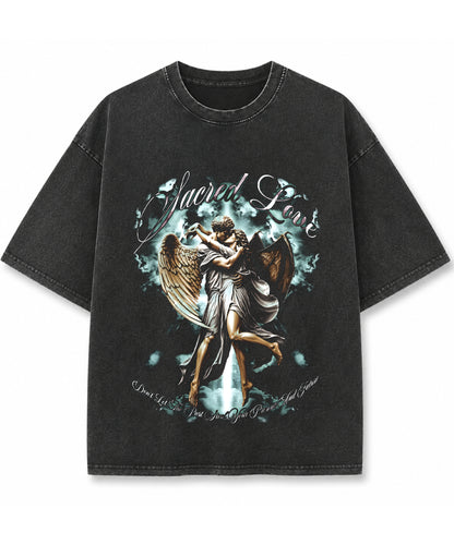 Vintage Fade Wash Oversized T-shirt Front Design